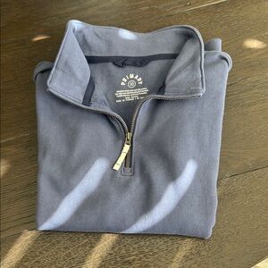 Primary washed blue cotton quarter zip, 10